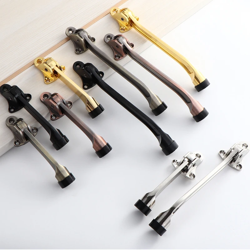 Door stopper 1Pcs Kick Down Door Stop Foot-Operated Lever Non-Slip Rubber Home Hardware