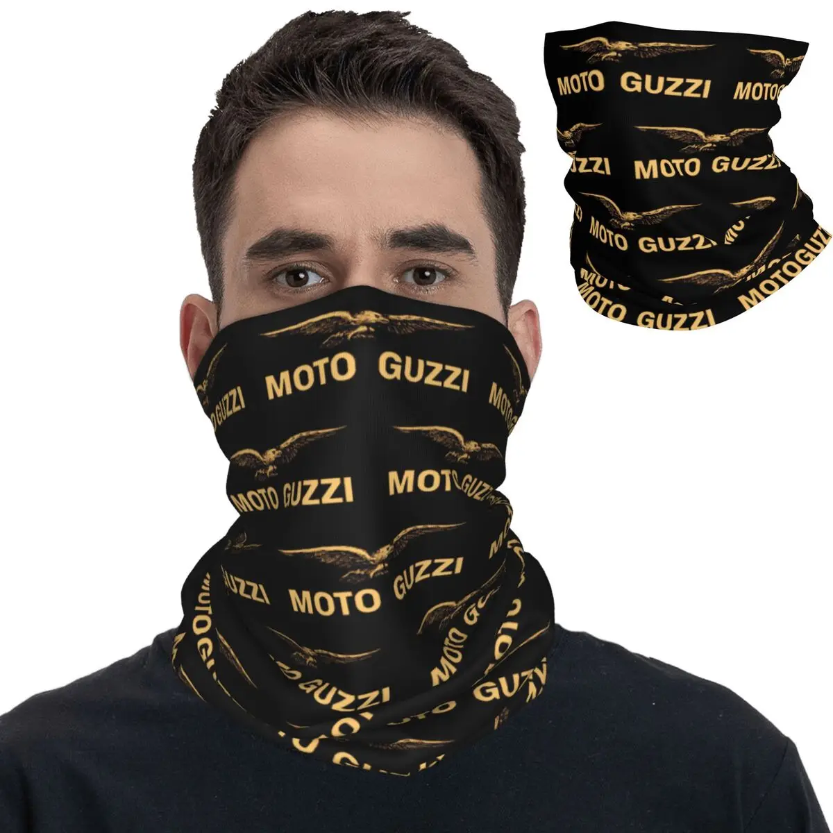 

Guzzi Motorcycles Motor Bandana Neck Cover Printed Balaclavas Face Scarf Headband Fishing for Men Women Adult Washable
