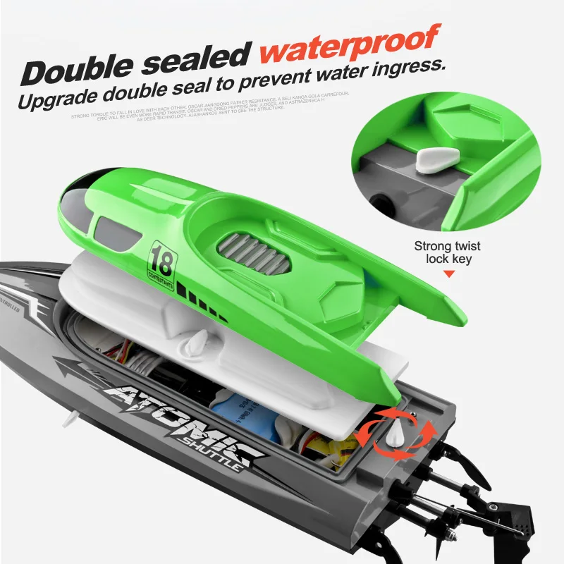 Children's 2.4G High-Speed Radio Remote Control Competitive Rowing Boat Charging Electric Water RC Speedboat For Boy Toy Gift