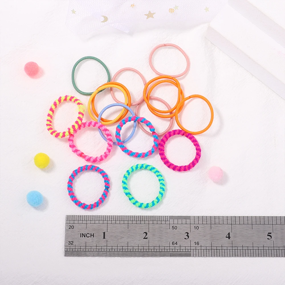 Candy Color Elastic Hair Bands - 50/150 Pcs