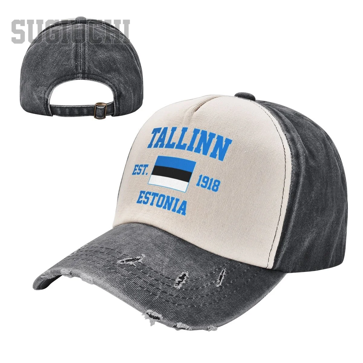 

Unisex Baseball Cap Estonia EST.1918 Tallinn Capital Men Women Vintage Hats Washed Cotton Trucker Gift