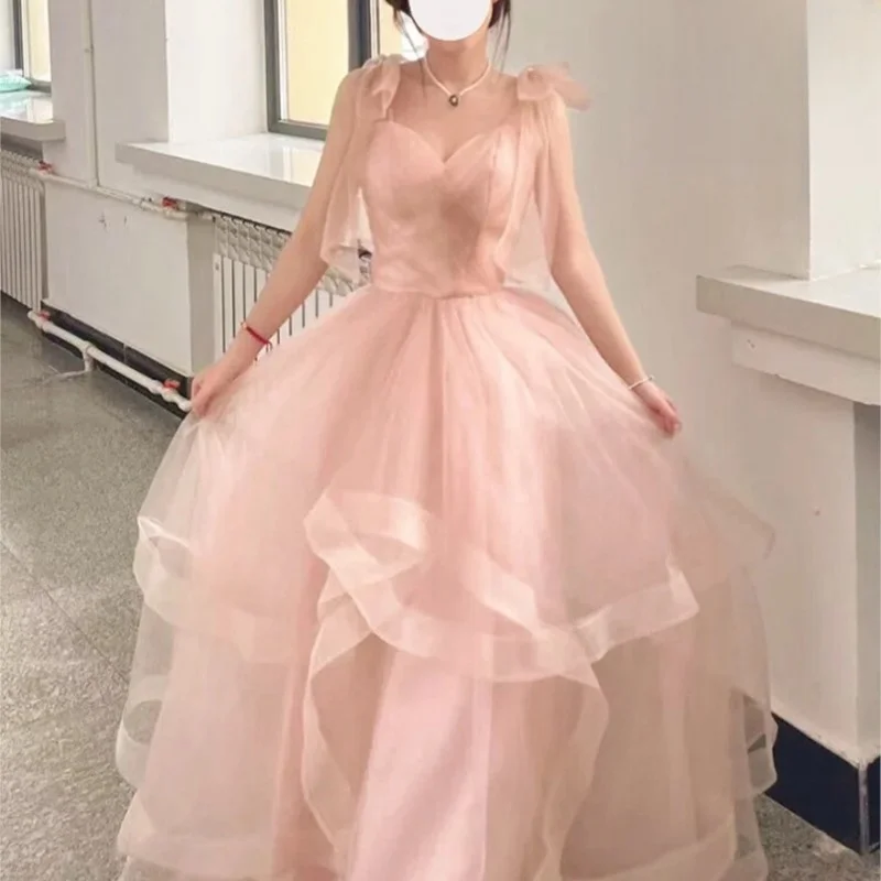 

Evening Dress Women's Pink Adult Ceremony Graduation Art Exam Host Little Man