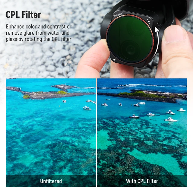 Set Filtri ND/PL Per DJI Air 3S - 4 Pezzi, ND8/PL To ND64/PL, Vetro Ottico Multistrato - Foto 2