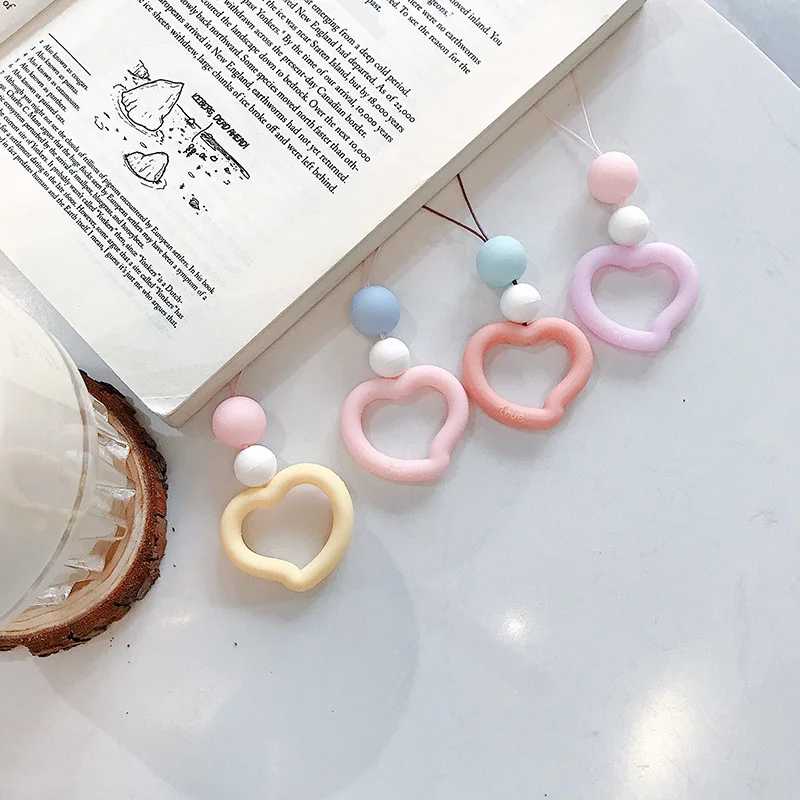 Ring Buckle Anti-lost  Mobile Phone Key Chain Strap Lanyard Beads Pearl Rope Cellphone Chains for Women Fashion Acce