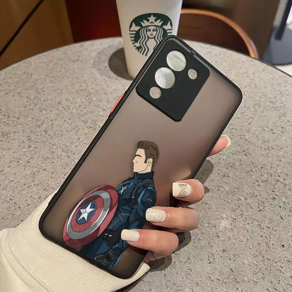 thumbnail image 1 of Matte Case for infinix NOTE 12 G96 11 10 8I 8 7 SMART 4 SPARK 8 5 6 PRO S5 Case Funda Coque Shell Marvel Avengers Heros Faceless, 1 of 5