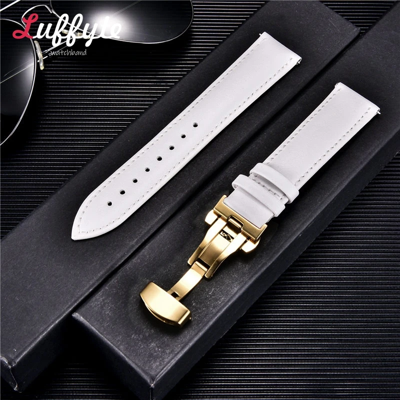 Luxury Leather Watch Band - Premium 20mm/22mm Strap Replacement