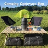 Camping Cookware Bag Portable Large Capacity Outdoor Stove Tableware Storage Bag Picnic BBQ Family Activity Kit 6