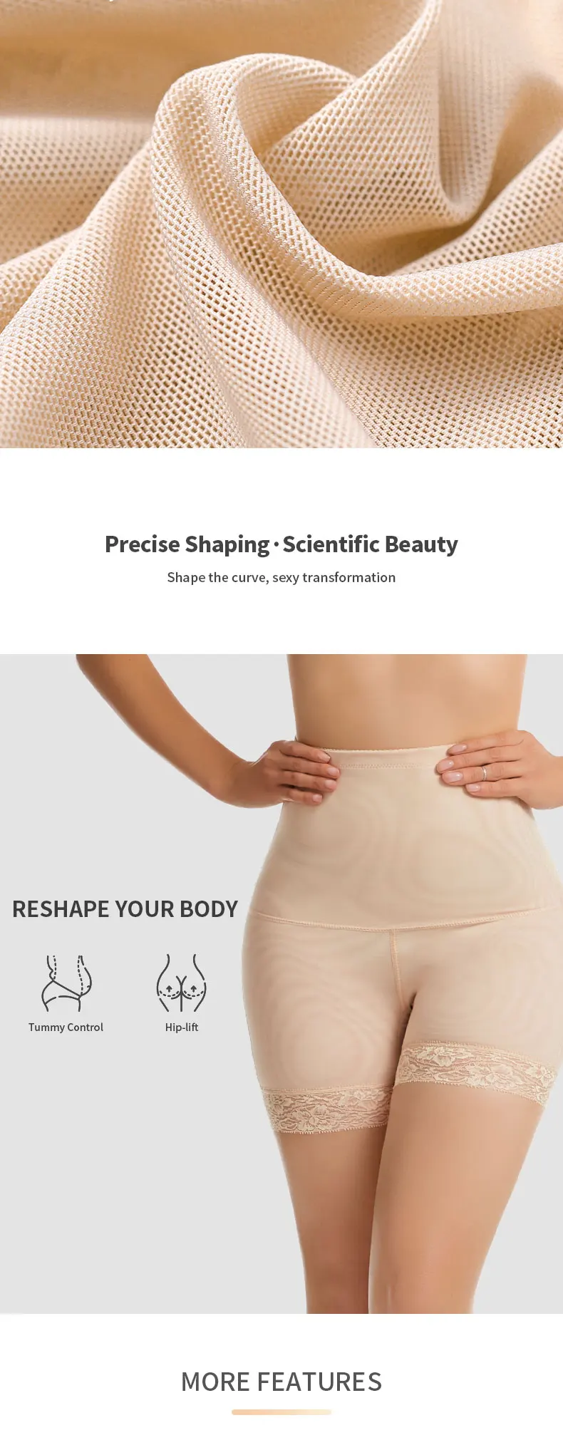 Women Butt Lifter Panties Padded Shapewear Hip Enhancer Pads Shorts Seamless Underwear Tummy Control Boyshorts Female Underwear