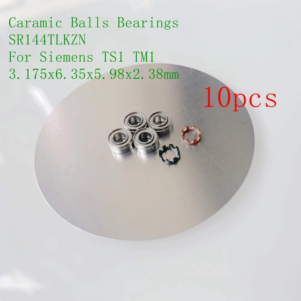 Stepped Ceramic Dental bearings SR144TLKZN 3.175x6.35x5.98x2.38mm 10pcs for Dabi MS350 Siemens TS1 TM1 SR144TiKZN SR144TPKZN