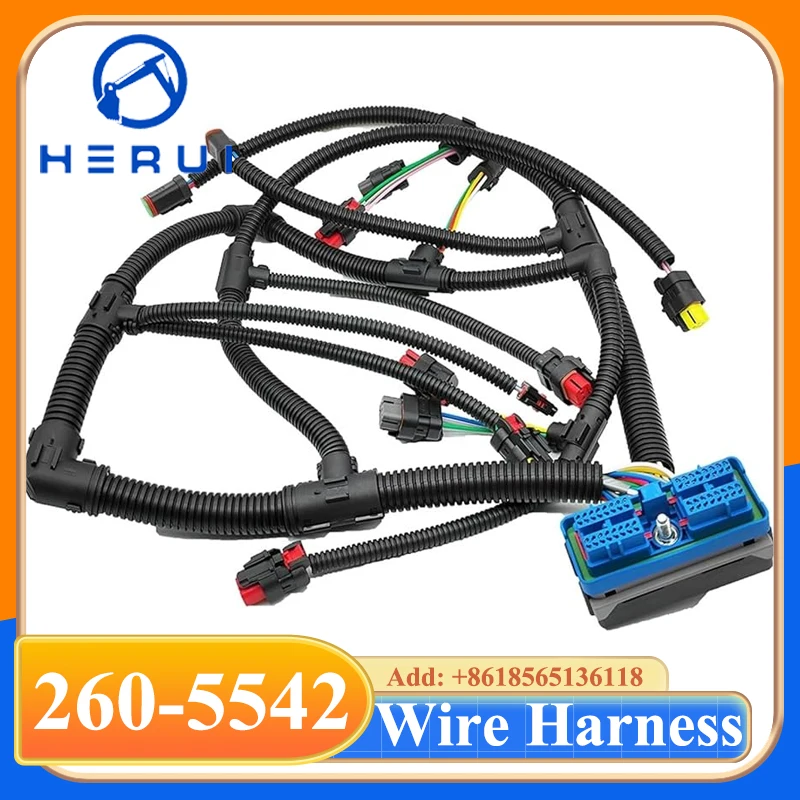 

Engine Connector Plug Wiring Harness Cable For CAT 320DL 323D 326D C6.6 Engine Harness 260-5541 2605541 260-5542 2605542