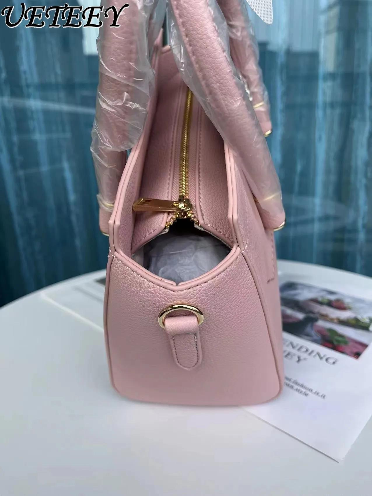 Japanese Bag Women Classic Diamond Niche Portable Crossbody Shoulder Bag All-Match Casual Diamond-Embedded Solid Color Backpack 5
