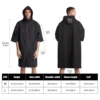 Hiturbo Short Sleeve Hooded Waterproof Cape Changing Cape Windproof Quick Dry Swimming Surfing Climbing Warm Quick Dry Cape 1
