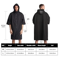 Hiturbo Short Sleeve Hooded Waterproof Cape Changing Cape Windproof Quick Dry Swimming Surfing Climbing Warm Quick Dry Cape 1
