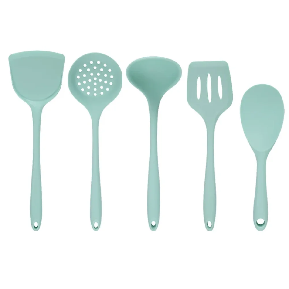 Silicone Kitchen Utensils 5pcs/set Cooking Non Stick Pot Scoop Kitchenware Set Heat Resistant Flexible Silicone Kitchen Utensils 1