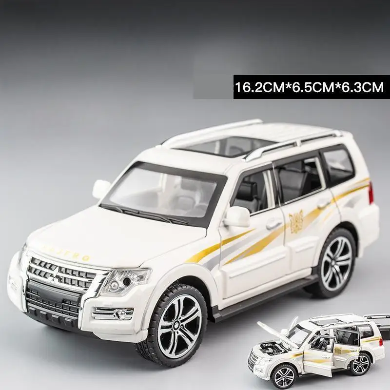 Modellino Auto In Scala 1/32 Mitsubishi Pajero V97 In Lega | Con Sterzo E Ruote In Gomma | Collezione, Decorazione O Regalo