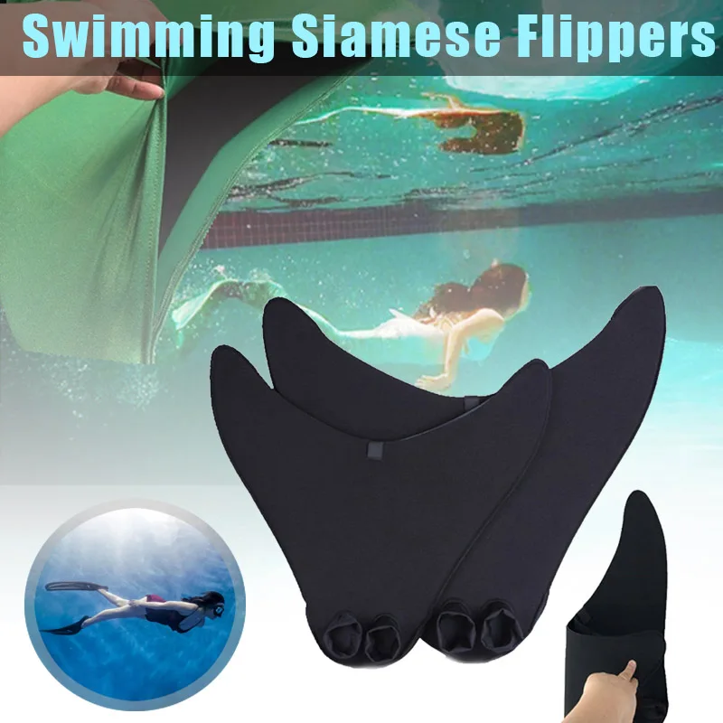 Swimming Mermaids Tail Flippers Diving Swim Fins Training Accessories For Children Adult