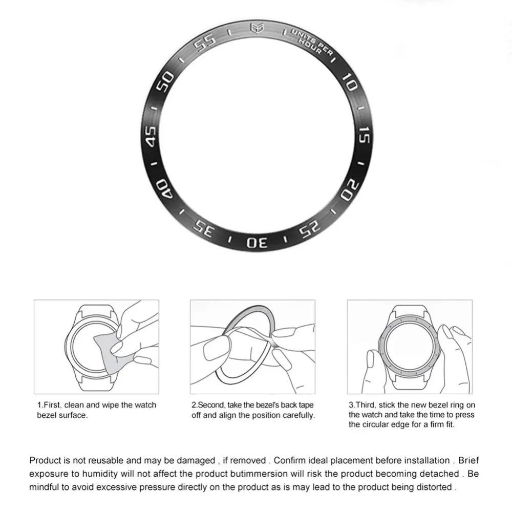 Premium Time/Speed Scale Metal Bezel Frame Protective Ring