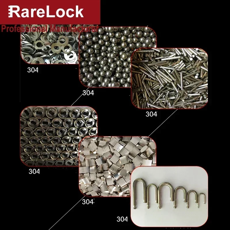 304 스테인레스 스틸 자물쇠, 야외 캐비닛 게이트 문짝 보트 하드웨어, Rarelock MS426 I용, 방수 4 키 잠금, 40-60mm