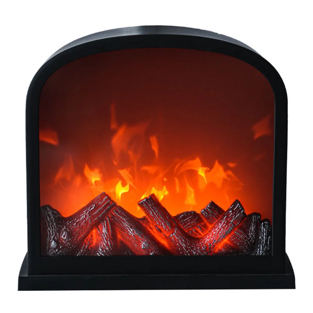 

Fireplace Lamp Winter Bedroom Holidays Party Home Decorative Light Simulation Flame Lamp Stove Desktop Hanging Pendulum