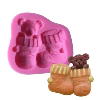 Silicone Molds Baby Girl Shape Shoes Cake Shaped Silicone Cake Mould Cake Decorating Moulds Fondant Silicone Molds Accessories 2