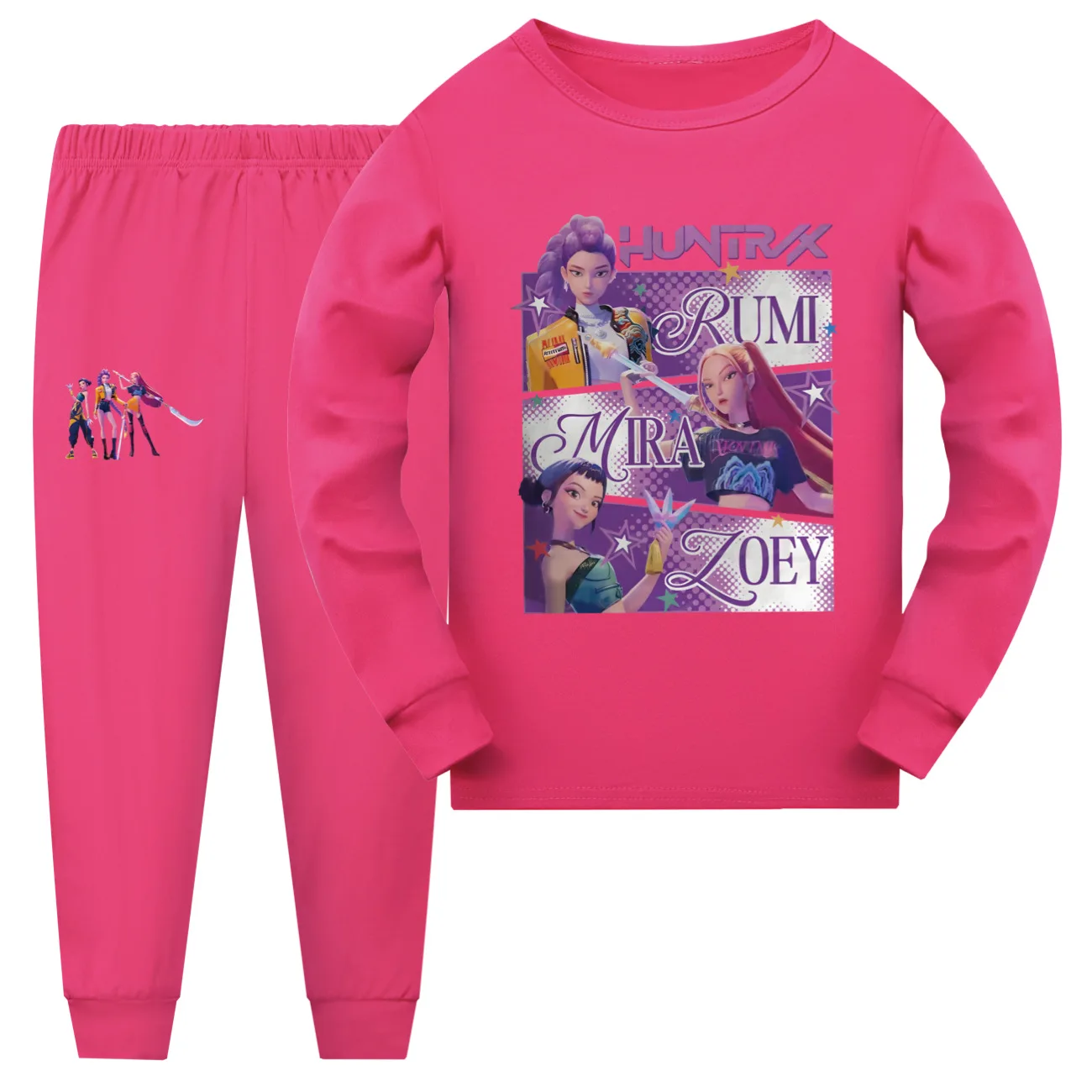 Demon Hunters Pyjama Set - Cartoon Schlafanzug 2-teilig Für Familie K-Pop Design