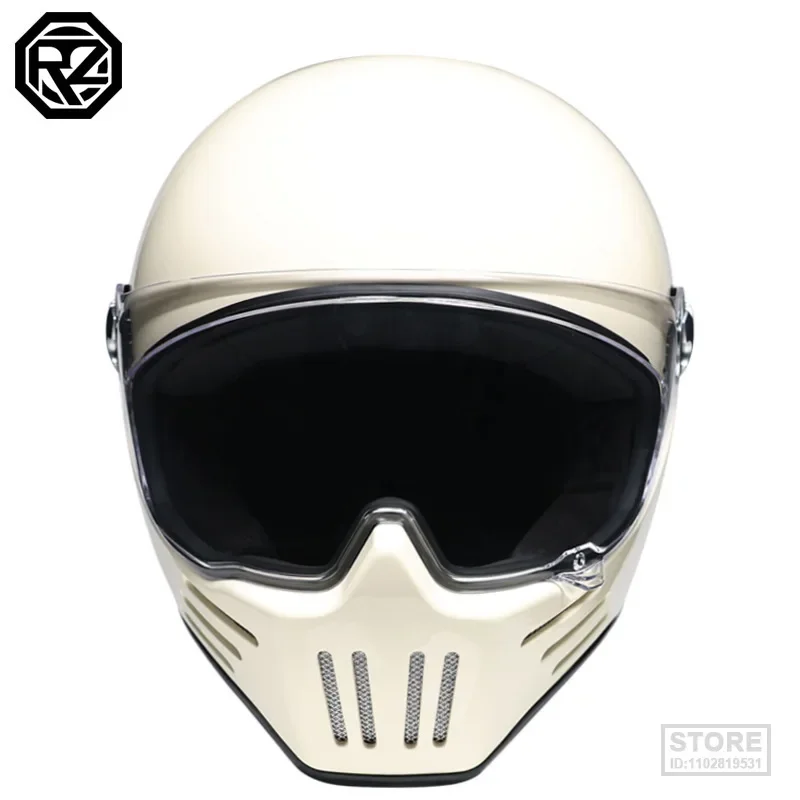 

Retro Motorcycle Helmet ABS Light Cruiser Full Coverage for Men and Women DOT Approved