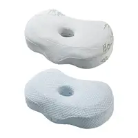 ear Piercing Pillow Breathable Neck Head Support Zipper Hollow Design ear cusion for Camping Traveling Desk Rest Napping 1