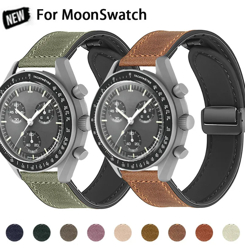 Silicone Leather Watch Strap | 20mm Quick Release | Universal Fit