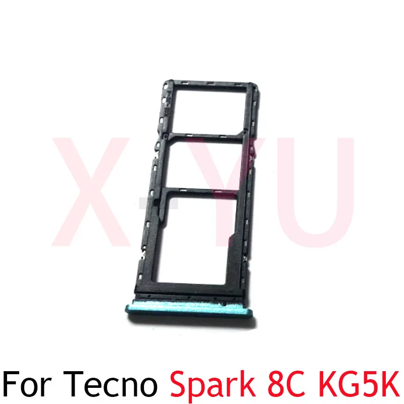 

10PCS For Tecno Spark 8 8C 8P KG5K KG5 KG6 KG7 KG8 Sim Card Slot Tray Holder Sim Card Reader Socket