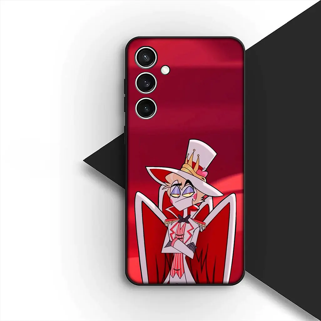 Stylish Dust-Proof Phone Case featuring Hazbins Charlie, Angel, and Alastor Design