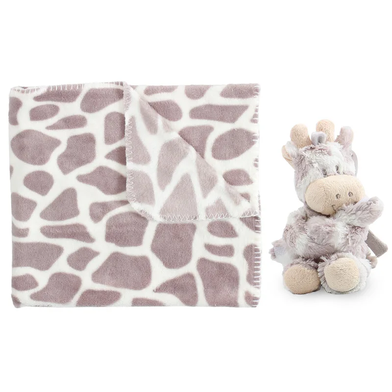 Baby Blanket with Doll Warm Quilt for Newborn Bedding Baby Swaddle Wrap Flannel Lamb Soft Baby Stroller Blanket 6