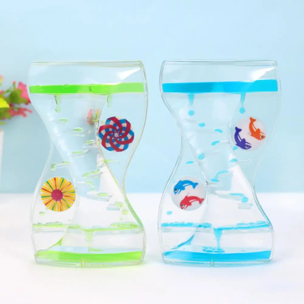 Timer Moving Drip Oil Hourglass Liquid Bubble Kids Toy Home Office Desk Decor Drip Oil Hourglass Liquid Motion Bubble Desk 6