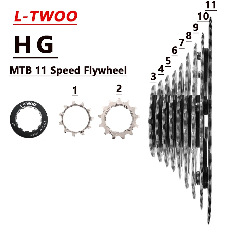 LTWOO Freewheel 9S 10S 11S 12 Speed MTB Bike Road Bicycle K7 Cassette Sprocket 40T 42T 46T 50T 52T for M5100 M6100 M7100 HG Hub bicycle cassette bicycle sprocket gear bicycle parts bike sprocket bike freewheel