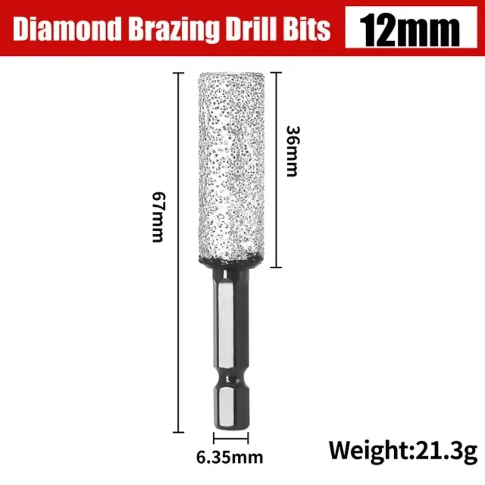 Diamond Drill Bit with Hex Shank for Ceramic and Granite - Ideal for Drilling and Grinding