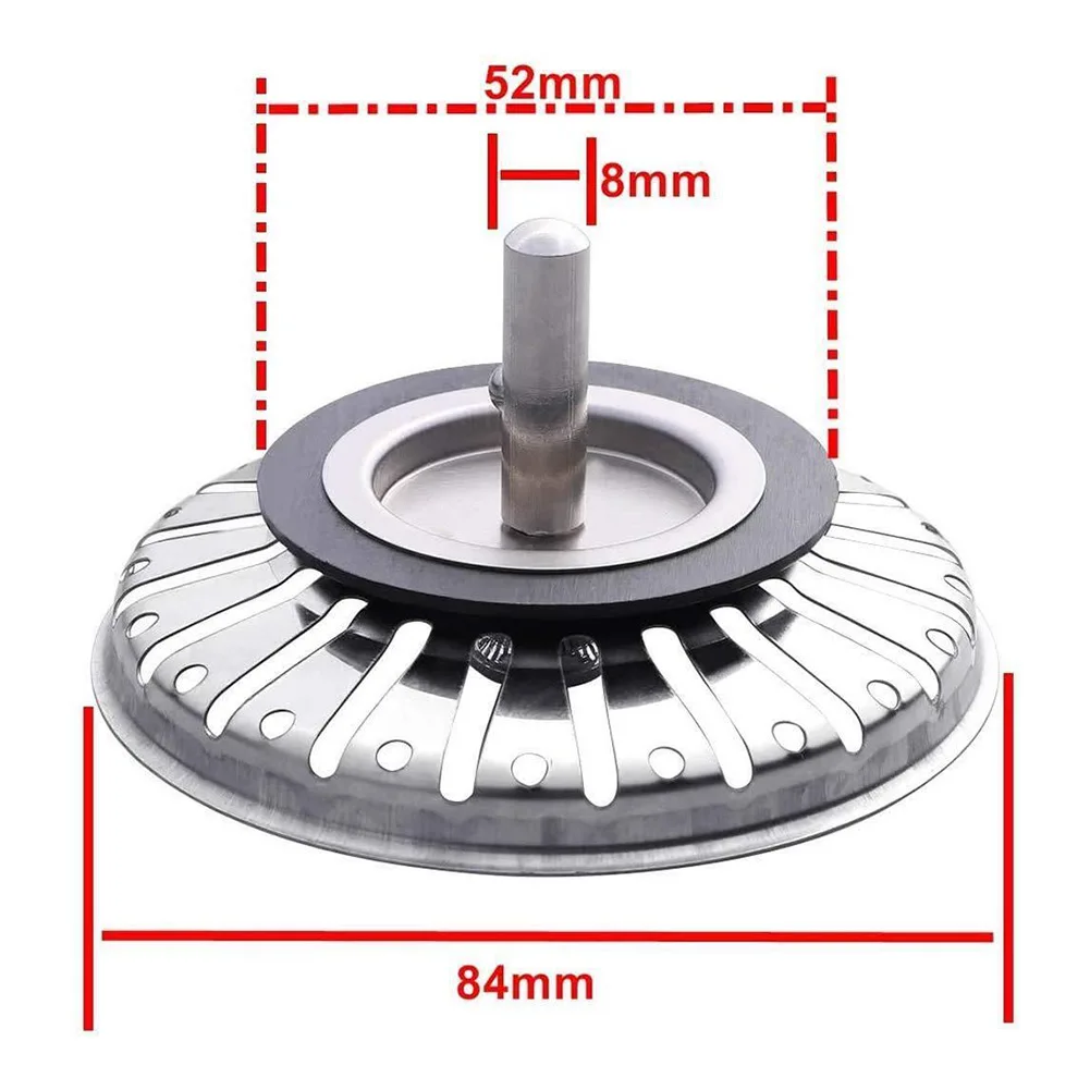 Kitchen Sink Strainer Plug Stainless Steel Material Perfect Fit for 84mm 86 3mm Sinks Kitchen Accessories Anti-clog Floor Drain 6