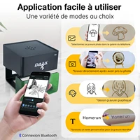 DAJA DJ6 Mini graveur Laser Portable bricolage Bluetooth Machine peint chien étiquette papier cuir en bois plastique Logo CNC Machine 2