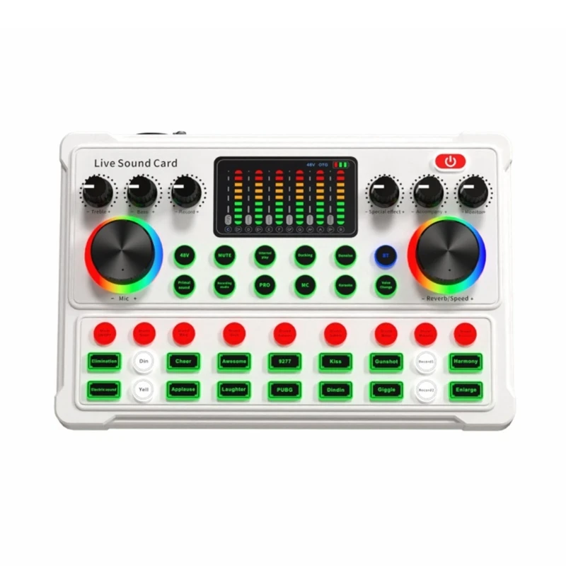 Y1UB M3 Mini Sound Card Sound Mixer Voice Changer for Live Broadcast