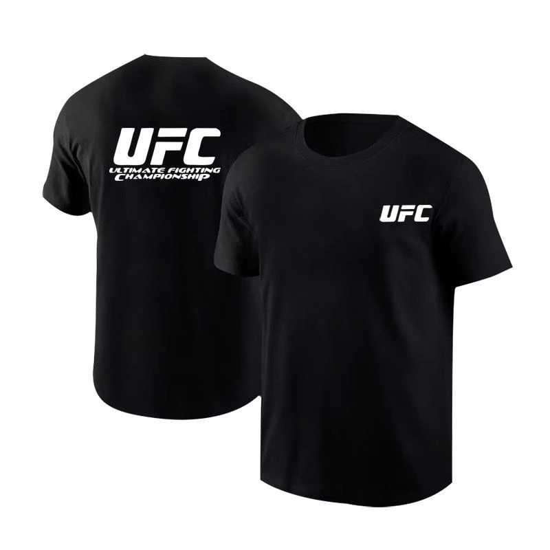 Men and Women Pure Cotton Ufc Printed Sport T-shirt Europe and The United States Comprehensive Training