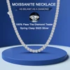 Moissanite Tennis Necklace for Women Men D Color VVS Sparking Diamond Spring Clasp Original 925 Sterling Silver Jewelry with GRA 1