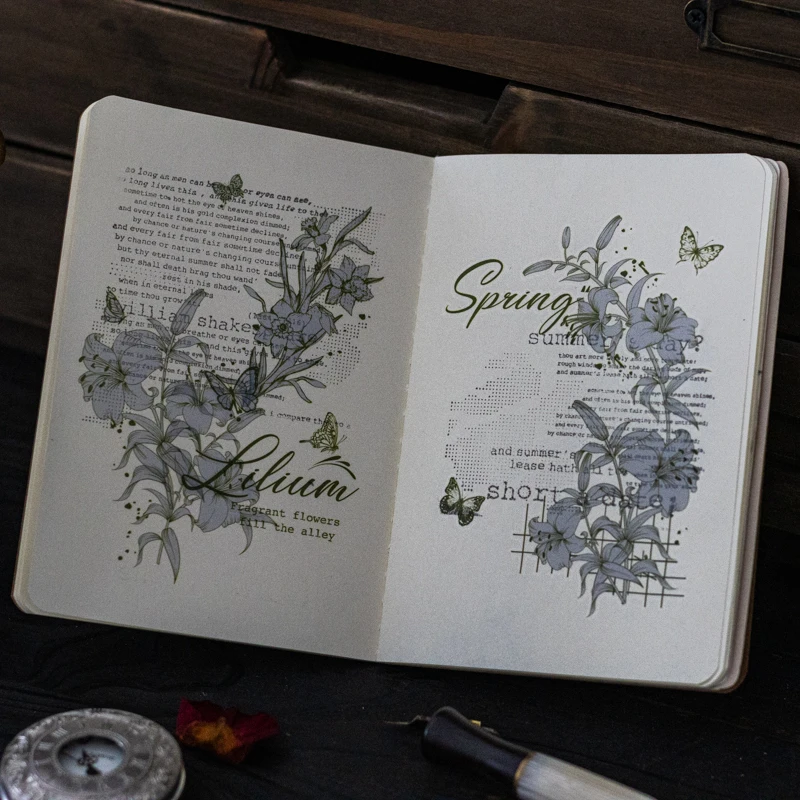 Yofun 11 개/대 불완전한 시 빈티지 텍스트 스탬프 10 장 재료 논문 크리 에이 티브 DIY 저널 콜라주 스크랩북 diy