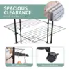 Clothes Drying Rack, 3-Tier Folding Indoor Laundry Drying Rack with Wheels 4 Hooks, Metal 3