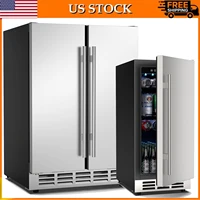 Outdoor Wine and Beverage Refrigerator Single & Dual Zone Wine Fridge Under Counter Beer Cooler Fridge Built-In Freestanding 1