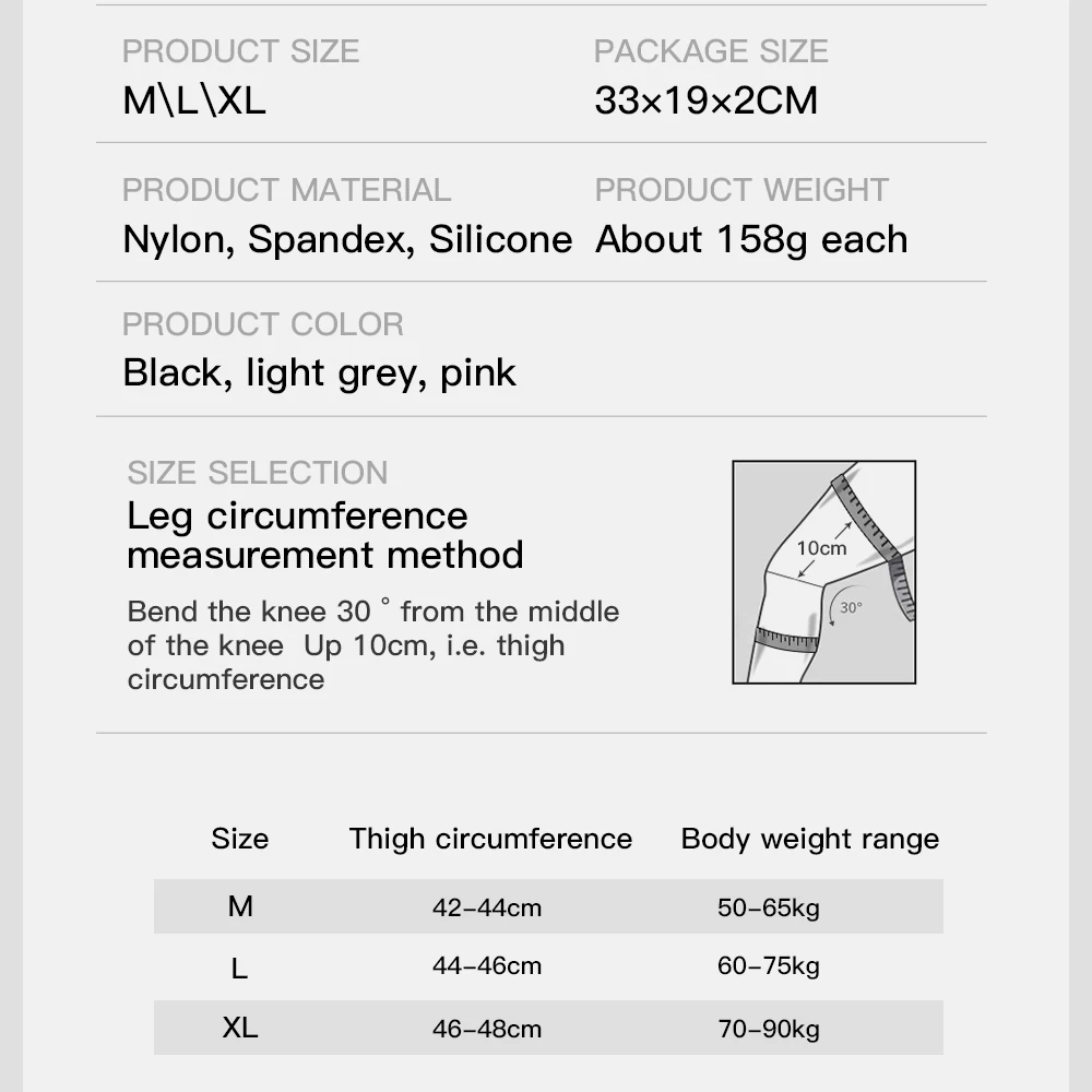 1 PC Professional Knee Support Compression Knee Sleeve Anti Slip Silicone Knee Braces for Knee Pain Meniscus Tear