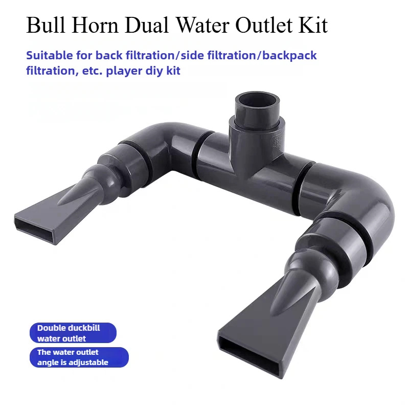 DIY Aquarium Tank Pump Duckbill Water Output Double Headed