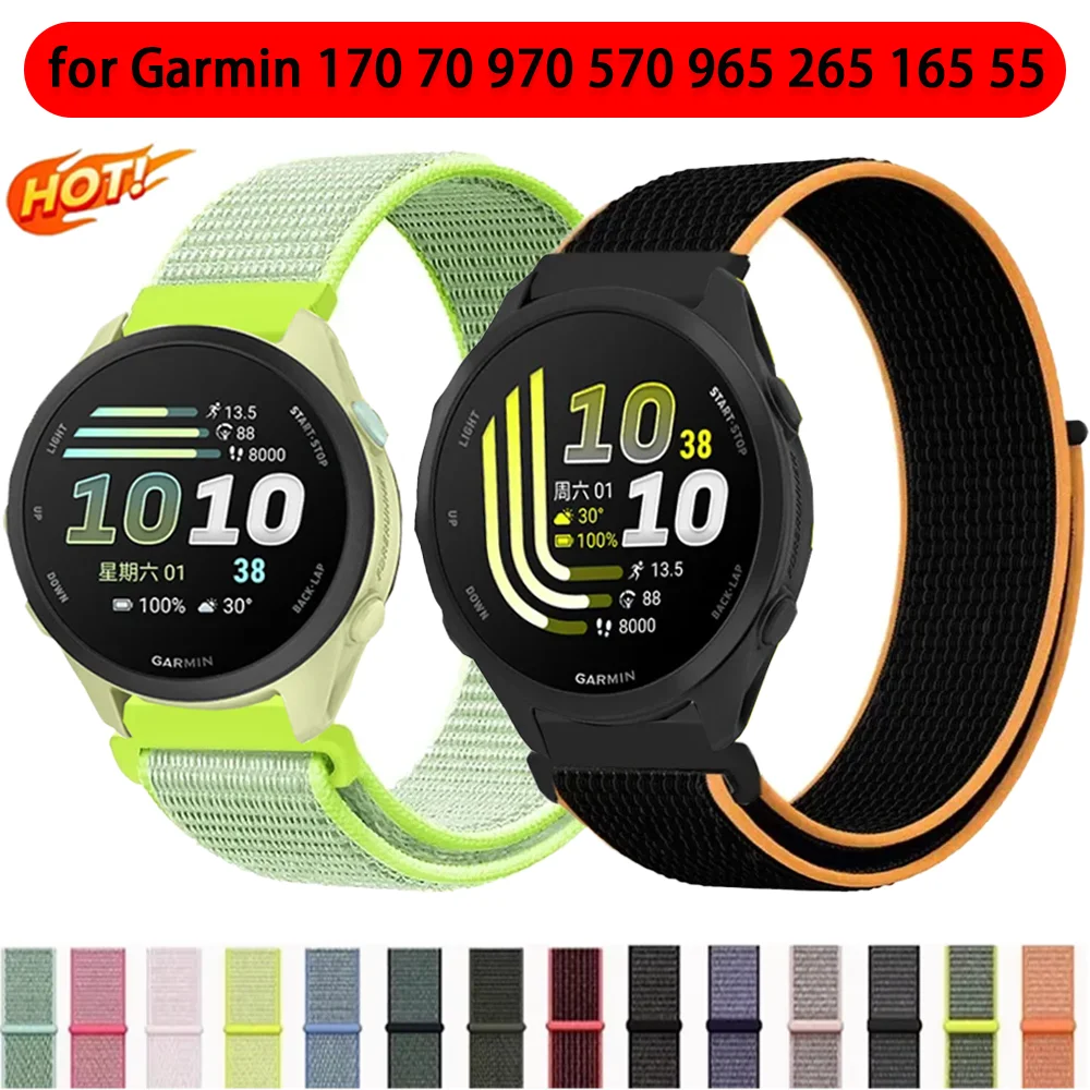 Premium Sport Nylon Loop Strap, Adjustable Lightweight Bracelet, 20mm & 22mm Options