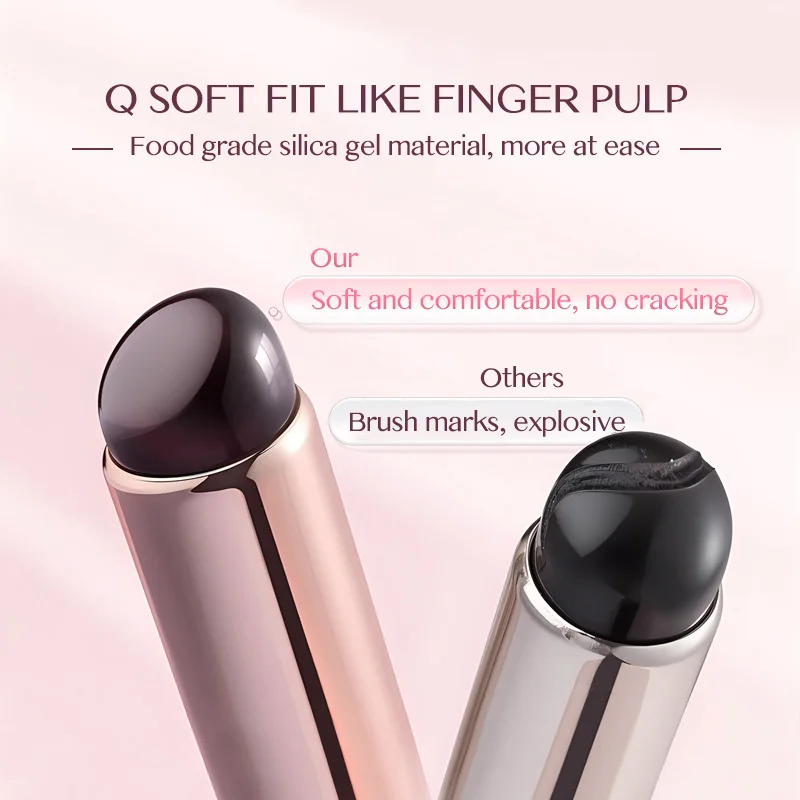 Silicone Lip Brush 1PCS Concealer Makeup Tool Q Soft Fingertips Lip Balm Gloss Stick Applicator With Dust Proof Cover lip brush,makeup tool