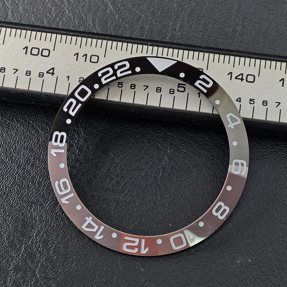 Men's Watch Replacement Bezel Insert with Tilted Ceramic and Carbon Fiber Texture