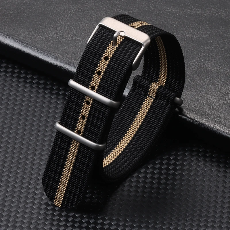 Ribbed Strap for Military Ballistic Fabric Watchband - Durable Nylon Replacement Watch Band Accessories