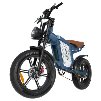 Jansno X60 e-Bike 1500W doppio motore 48V23AH Moto retrò elettrica per adulti E-bike con pneumatici fat da 20*4.0 pollici per fuoristrada