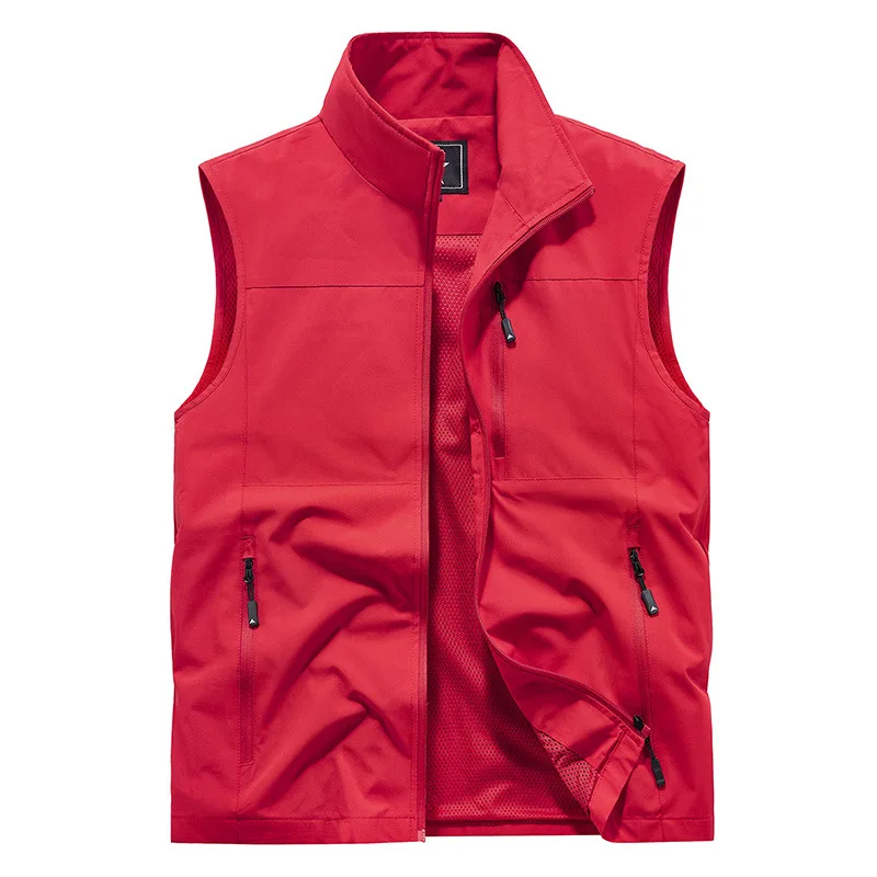 Sleeveless Jacket Tactical Vest For Men Vests Work Multi Pocket Hunting Embroidered Clothing Luxury Large Size Men's Windbreaker
